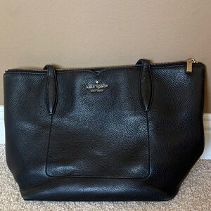 Kate Spade Black Pebbled Leather Tote
